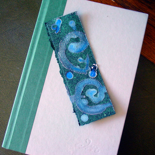 Salt Bookmark 3, with book, by Amy Crook
