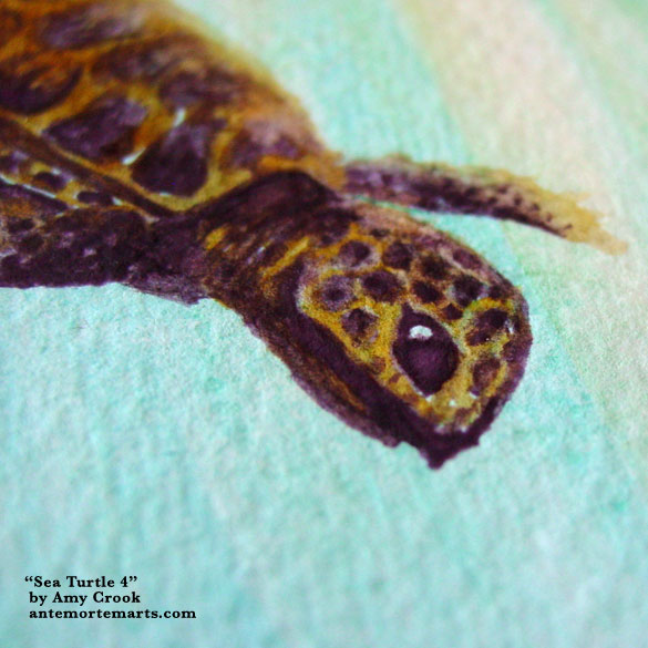 Sea Turtle 4, detail, by Amy Crook