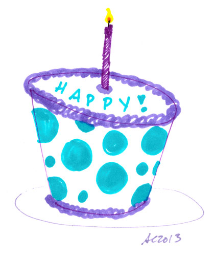 Sharpie Happy Cake by Amy Crook