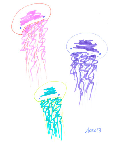 Sharpie Jellyfishies by Amy Crook
