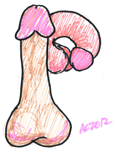 Sharpie P is for Penis sketch by Amy Crook