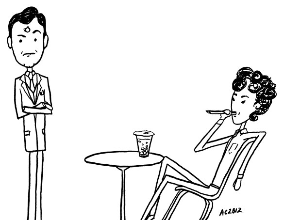 Sherlock Discovers Bubble Tea comic by Amy Crook