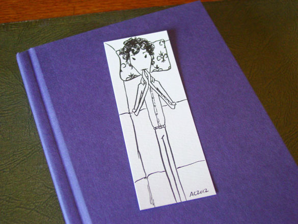 Sherlock Bookmark 5, with book, by Amy Crook