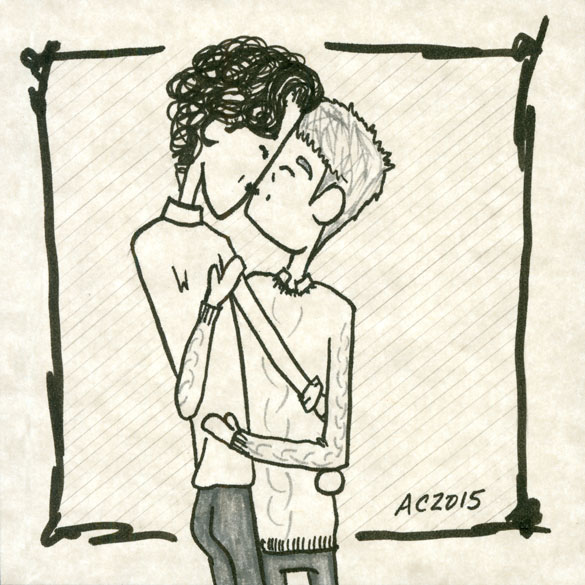 Sweetness, a Sherlock fan art sketch by Amy Crook