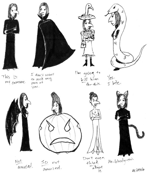 Snape-o-Ween Costumes, cartoon by Amy Crook