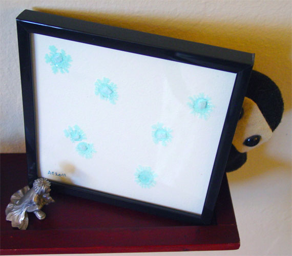 Snowflakes, framed art by Amy Crook