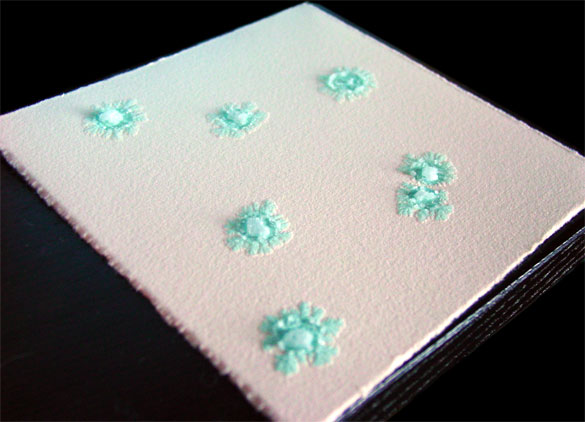 Snowflakes, progress 6, by Amy Crook