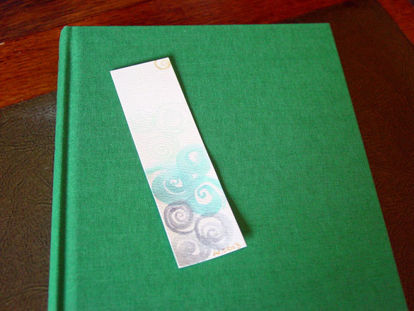 Spiral Bookmark 6, with book, by Amy Crook
