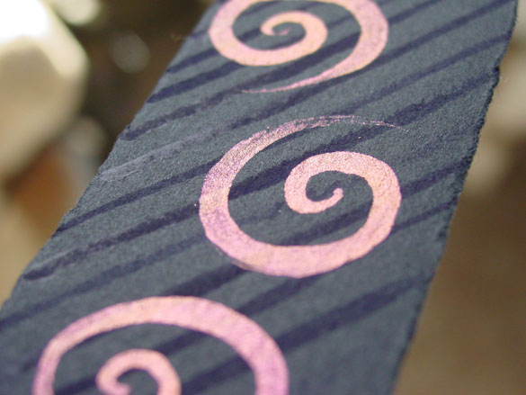 Spiral Bookmark 7, detail, by Amy Crook