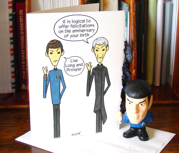 Spock birthday card by Amy Crook on Etsy