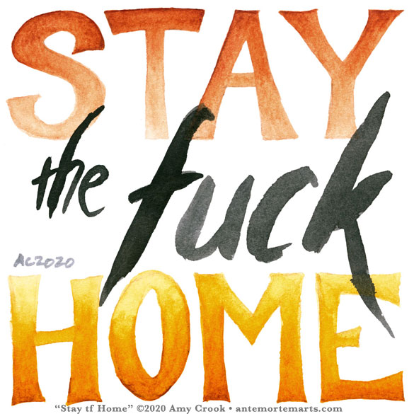word art reading STAY the fuck HOME by Amy Crook