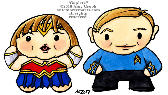 Cuplets, commission comic portraits by Amy Crook