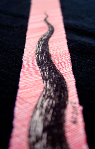 Tentacle Bookmark, detail, by Amy Crook