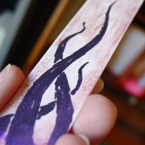Tentacle Bookmark 4, detail, by Amy Crook