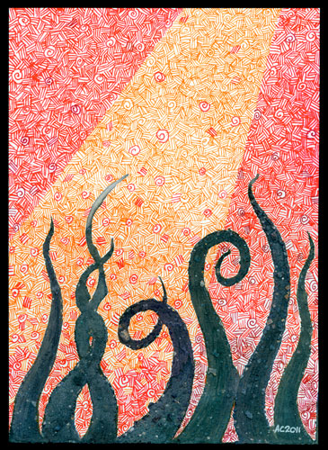 Tentacle Deeps 15, Cthulhu art by Amy Crook
