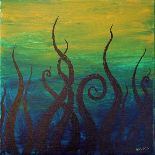 Tentacle Deeps 42, painting by Amy Crook