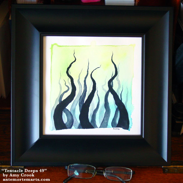 Tentacle Deeps 49, framed art by Amy Crook