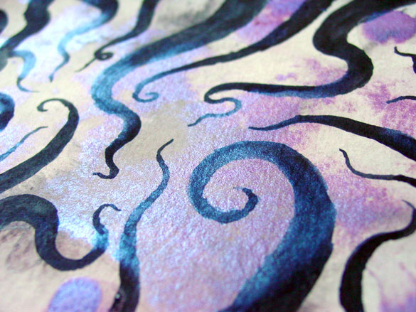 Tentacle Spiral 5, detail, by Amy Crook