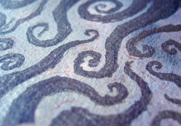 Tentacle Spiral 6, detail, by Amy Crook