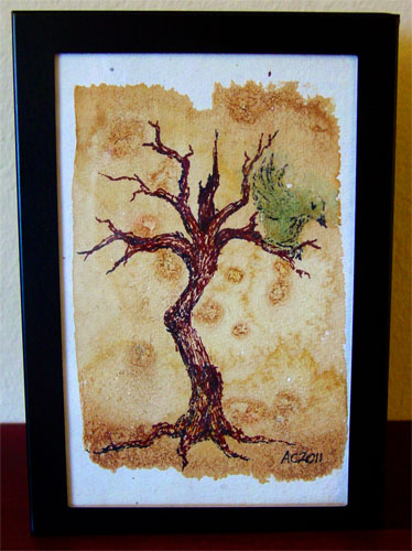Twisted Tree, framed art by Amy Crook
