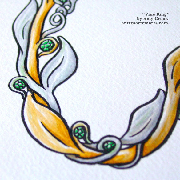 Vine Ring, detail, by Amy Crook