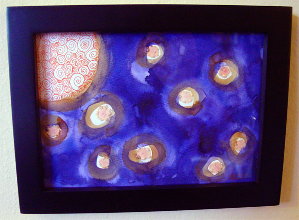 Violet Midnight, framed art by Amy Crook