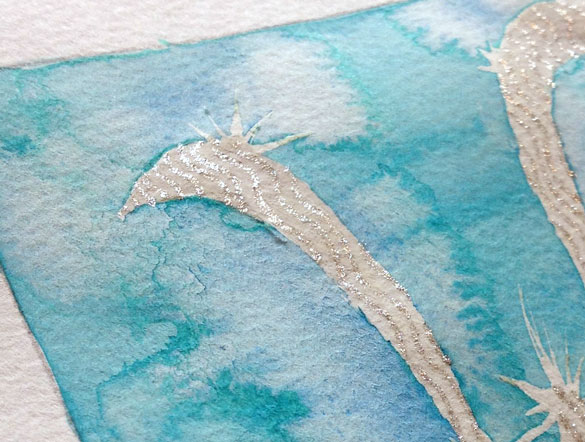 W is for Watercolor, detail, by Amy Crook