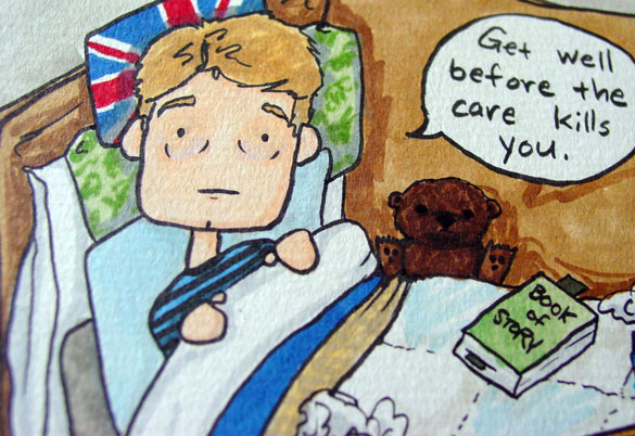 Get Well, Watson, detail by Amy Crook