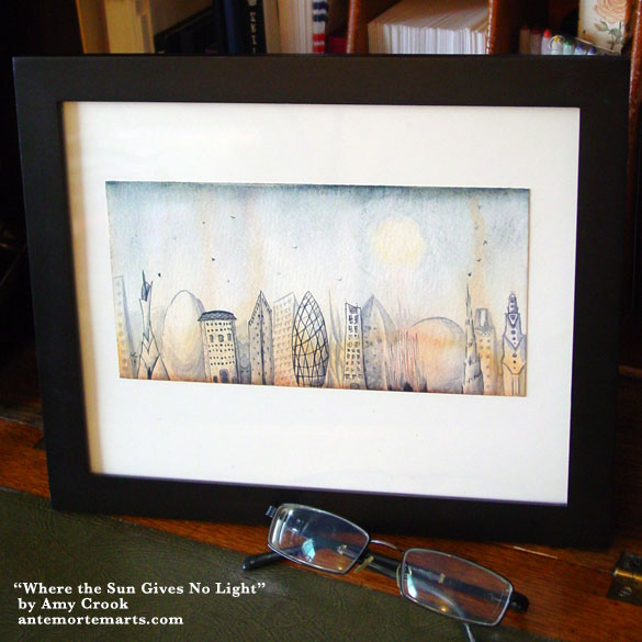 Where the Sun Gives No Light, framed art by Amy Crook