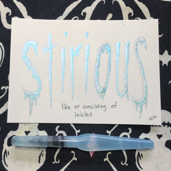 Stirious, word art by Amy Crook