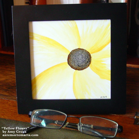 Yellow Flower, framed art by Amy Crook