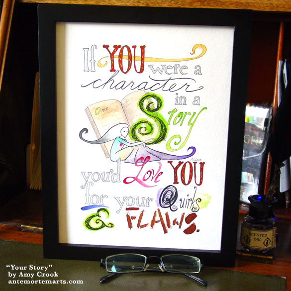 Your Story, framed art by Amy Crook